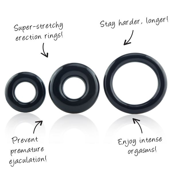 Screaming O RingO's x 3 (Black) 4 Screaming O RingO's x 3 (Black) - Image 4