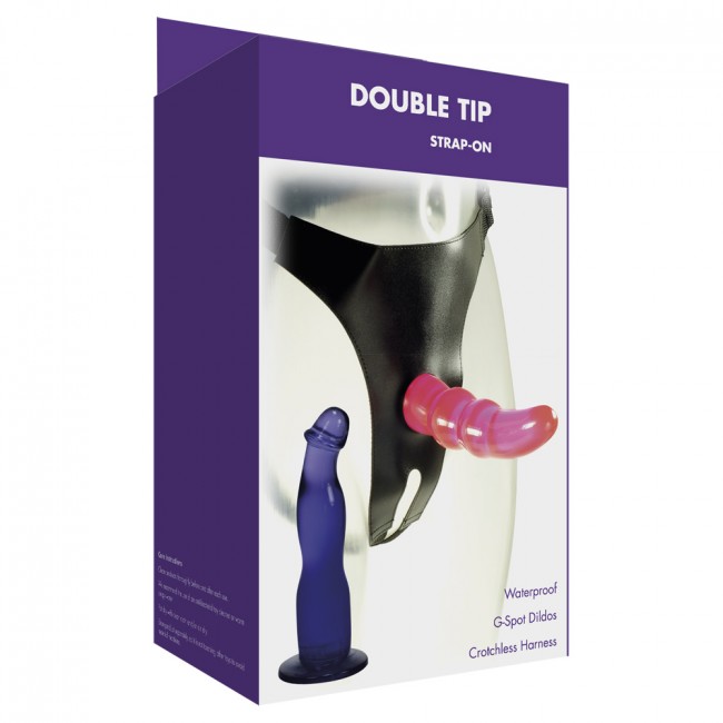 Kinx Double Tip Strap On Pink 2 Kinx Double Tip Strap On Pink - Image 2