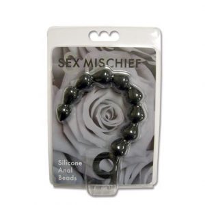 SEX AND MISCHIEF Black Silicone Anal Beads
