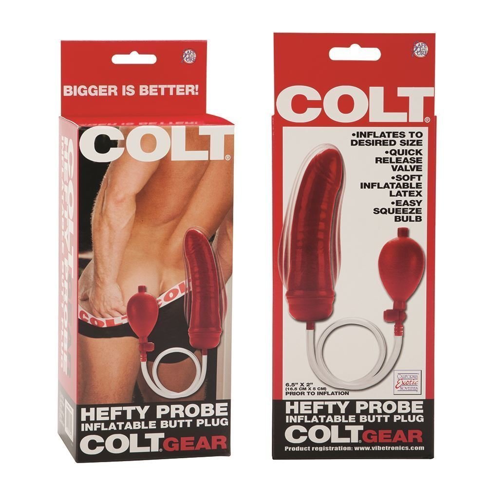 COLT Hefty Probe Inflatable Butt Plug - Red or Black 2 COLT Hefty Probe Inflatable Butt Plug - Red or Black - Image 2