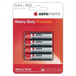 Agfa AAA Batteries 4 batteries per card Red/White