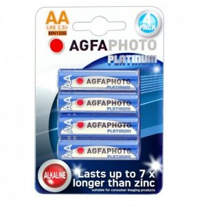 Agfa Alkaline AA 4 Batteries Per Card Blue
