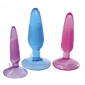 Nanma Twirly Trio Jelly Arousal Butt Plugs In 3 Sizes Assorted