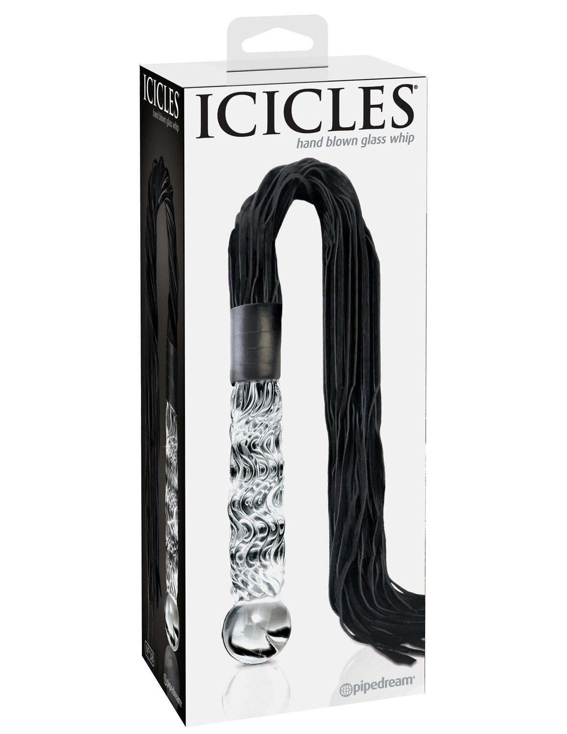 Icicles No 38 Transparent 8.5 inch glass whip 3 Icicles No 38 Transparent 8.5 inch glass whip - Image 3