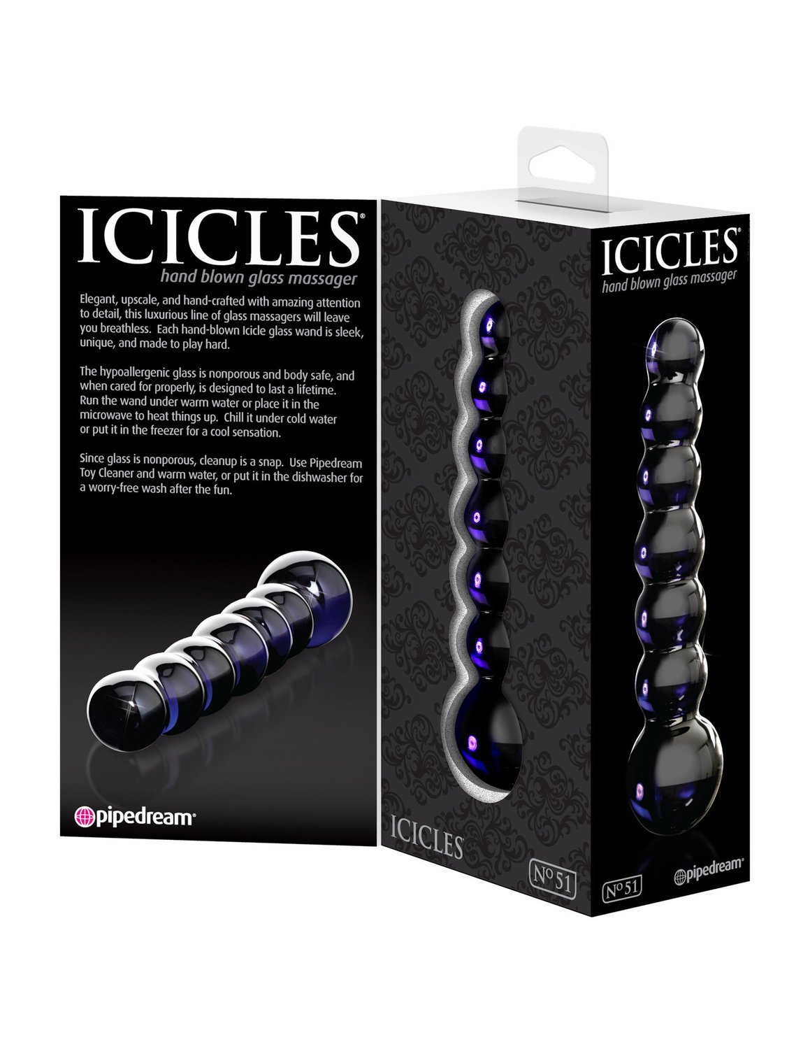 Icicles No. 51 Glass Dildo Blue 4 Icicles No. 51 Glass Dildo Blue - Image 4