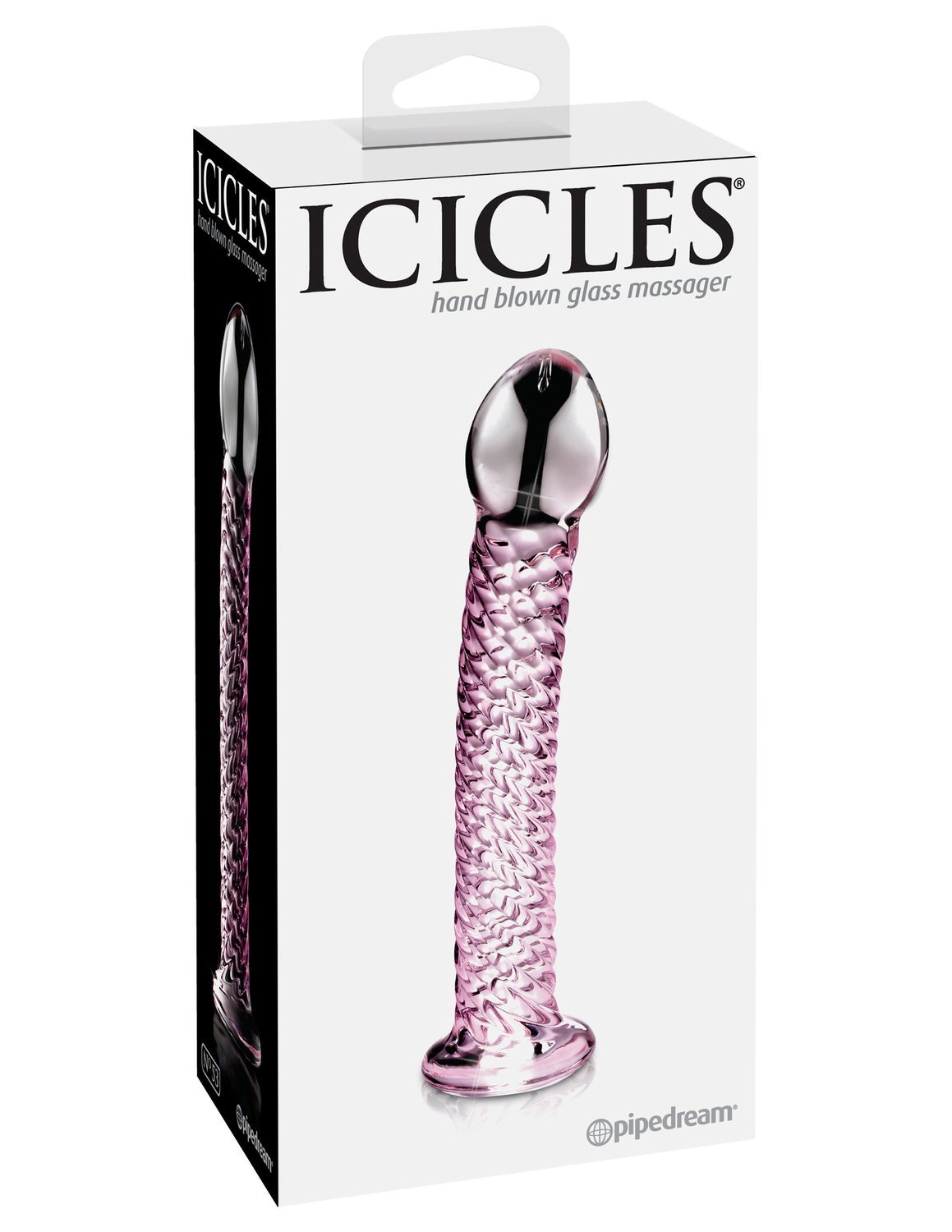 Icicles No 53 glass dildo Pink 7 inch 2 Icicles No 53 glass dildo Pink 7 inch - Image 2