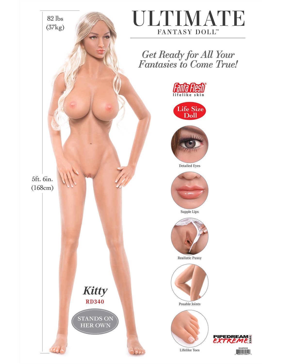 Pipedream Ultimate Fantasy Dolls Kitty Flesh Realistic sex doll 8 Pipedream Ultimate Fantasy Dolls Kitty Flesh Realistic sex doll - Image 8