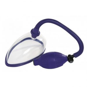 Clear pussy pump with purple surround