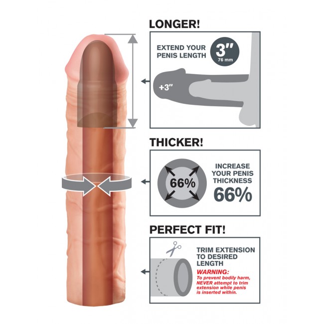 Fantasy X-tensions Mega Extension Flesh 3 inch 3 Fantasy X-tensions Mega Extension Flesh 3 inch - Image 3